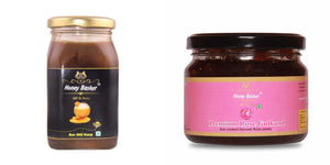 Combo1: Rawhoney and honey rose gulkand - Honeybasket